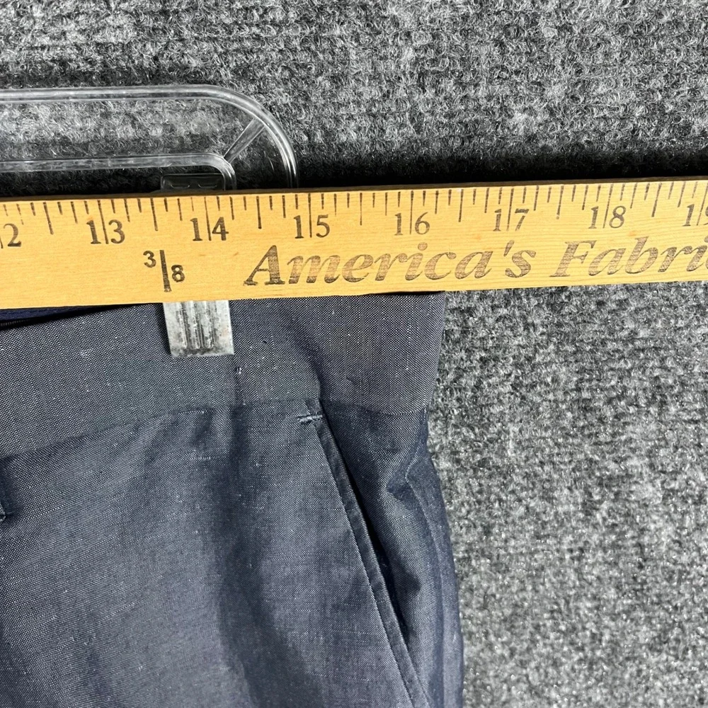 Banana Republic Dress Pants Mens 32 Blue Grey Linen Cotton Tailored Slim Fit